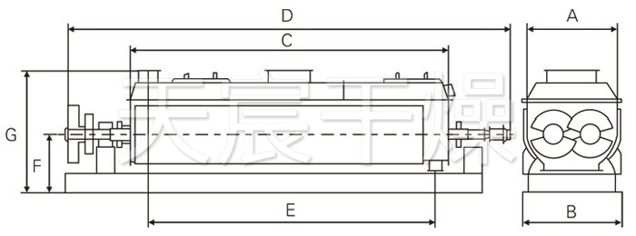 空心槳葉干燥機結構示意圖